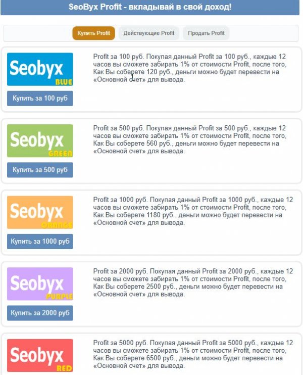 Профит для букса