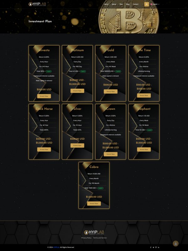 HYIPLAB V5.0 - Полная система инвестиций HYIP