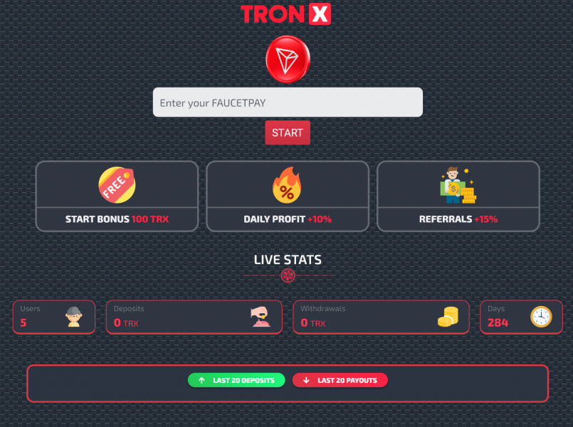 TRON-X FAUCETPAY