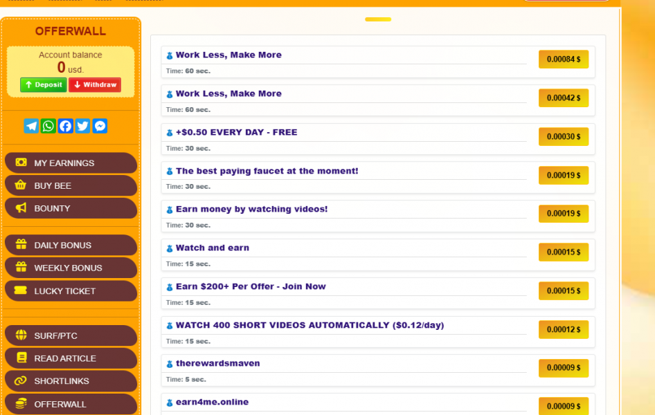 МОДУЛЬ FASTCORE СЕРФИНГ  И КОРОТКИЕ ССЫЛКИ API (ЧЕРЕЗ OFFERWALLME)