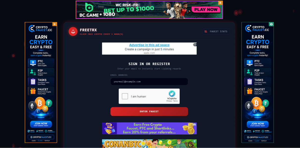 FREETRX Claim Faucetpay